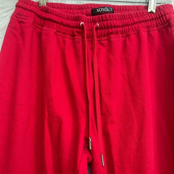 XOXO red embellished bedazzled butt sweatpants - Picture 6 of 8